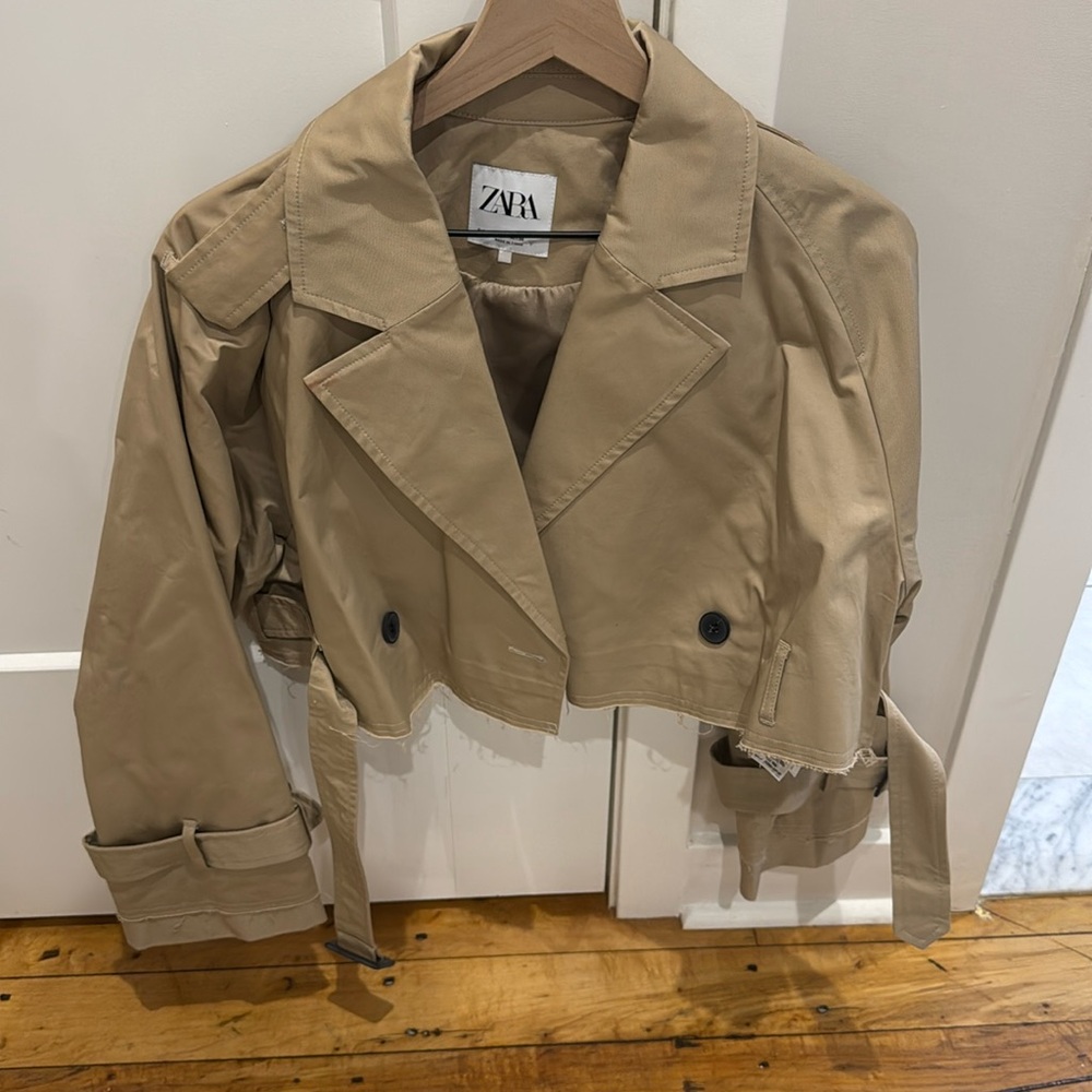 Zara cropped biker jacket